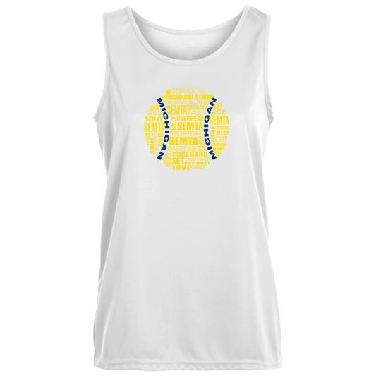 SEMTA Maize Blue Tennis Ball Ladies’ Performance Tank