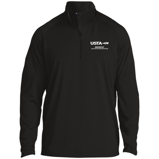 USTA Logo Men's 1/2 Zip Raglan Performance Pullover