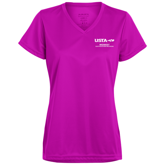 USTA Ladies’ Moisture-Wicking V-Neck Tee