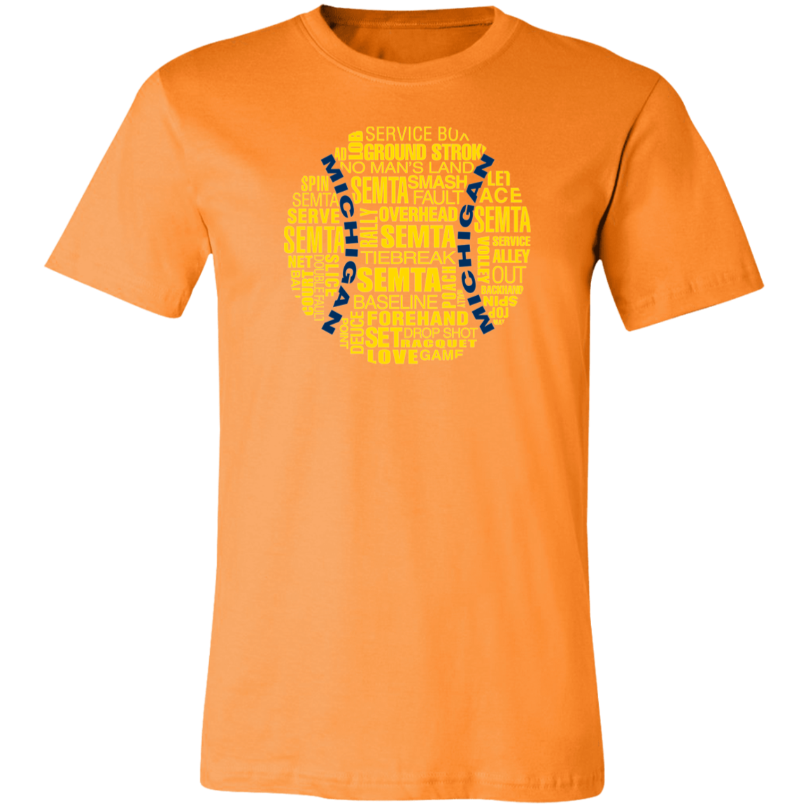 SEMTA Maize/Blue Tennis Ball Unisex Jersey Tee