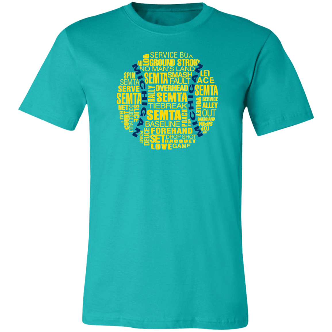 SEMTA Maize/Blue Tennis Ball Unisex Jersey Tee