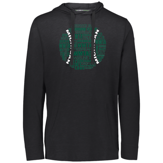 WMTA Green/White Tennis Ball Lightweight Eco-Hoodie