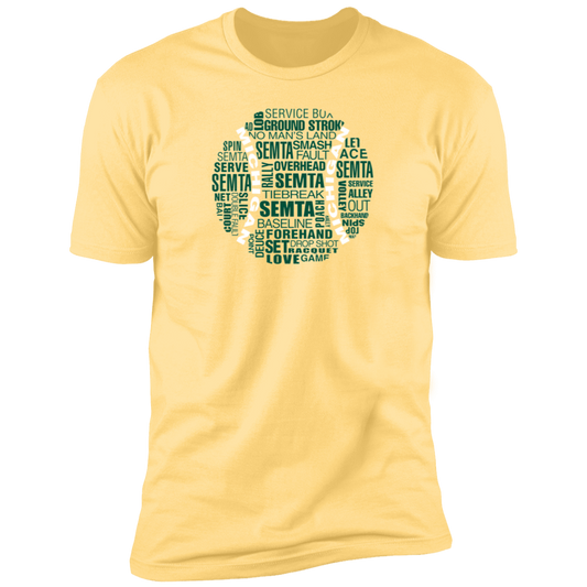 SEMTA Green White Tennis Ball Premium Men's T-Shirt