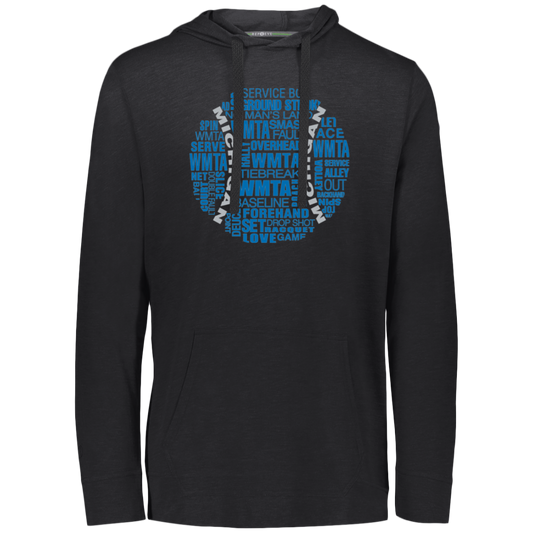 WMTA Honolulu Blue/Silver Tennis Ball Lightweight Eco-Hoodie