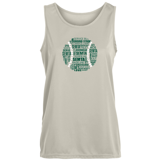 SEMTA Green White Tennis Ball Ladies’ Performance Tank