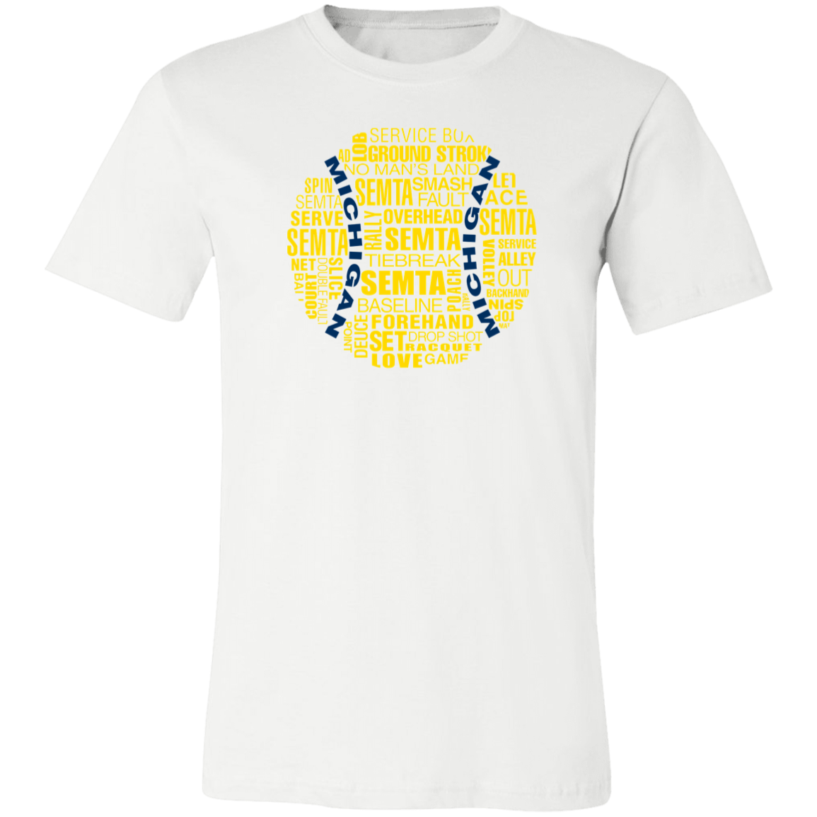 SEMTA Maize/Blue Tennis Ball Unisex Jersey Tee