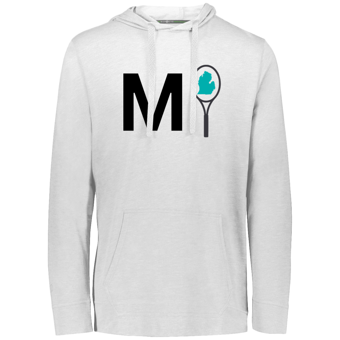 Double Logo MI Racquet/USTA Eco Triblend Lightweight Hoodie