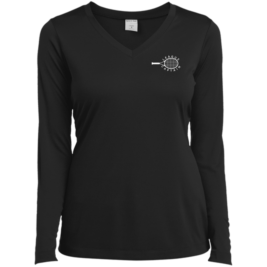 League Captain Ladies’ Long Sleeve Performance V-Neck Tee